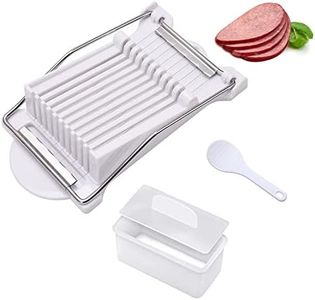 TYUI Luncheon Meat Slicer Kit (Non Stick),Sushi Rice Ball Mold, Boiled Eggs Cheese Onion Luncheon Meat Hot Dog Strawberry Cutter,Stainless Steel Wires,for Kitchen, Restaurant, Home