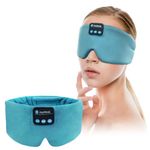 Joythink Silk Sleep Headphones Sleep Mask Bluetooth Headband Headphones for Sleeping Travel, Adjustable Sleeping Eye Mask with Bluetooth Headphones Thin Speaker Kids Children