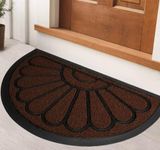 ubdyo Door Mat - Welcome Mat - Indoor Door Mat - Doormat - Fall Door Mat - Welcome Mats - Door Mats Indoor - Brown Doormat - 18 x 30 Front Door Mat - Doormat Indoor Entrance,Flower Deep Brown,1 Pack