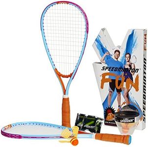 Speedminton Fun Set Speedminton Fun Set - Alternative to Beach Ball, Spike Ball, Badminton, Incl. 1 Heli and One Fun Speeder, Perfect for The Beach, Park or Backyard - Blue, one Size fit All