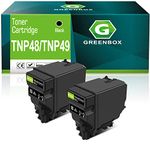 GREENBOX Compatible TNP48 TNP49 Toner Cartridge Replacement for Konica TNP48 TNP49 for Minolta Bizhub C3351 C3851FS C3350 C3850 C3850FS C3350 C3850 C3850FS Printer A95W130 (13,500 Pages, 2 Black)