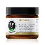 Organic Tallow Cream - Manuka: Natural, Unscented Cream for the Face and Body, Made with Organic, Grass-Fed/Finished Canadian Beef Tallow and Raw, Organic New Zealand Manuka Honey, for Sensitive Skin, by Lipidology, 60 ml (2 oz)