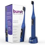 Burst Pro Sonic Toothbrush for Adults - Advanced Electric Toothbrush with Soft Bristles, 33,000 Vibrations, Long-Lasting Battery, and Multiple Brushing Modes - Blue