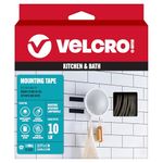 VELCRO Brand Low Profile Flush Surface Mount | 12ft Roll Heavy Duty Thin Tape | Holds up to 10 lbs in Kitchen or Bathroom | Powerful Fastener Solution for Tough Projects | Black