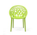 Nilkamal CRYSTALPC Plastic Mid Back with Arm Chair | Chairs for Home| Dining Room| Bedroom| Kitchen| Living Room| Office - Outdoor - Garden | Dust Free |100% Polypropylene Stackable Chairs | Set of 4
