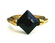 MAIWEIXI Harry Potter Horcrux Ring Vintage Western Movie Lord of The Rings Color Bronze (Black)