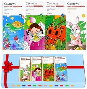Cavnewt 4Pack Mini Paint Pads, Watercolor Paint Pad, Pocket Watercolor Painting Book, Mess Free Water Color Paint Set Arts, Travel Paint Watercolor Coloring Book Set for Kids, Boys and Girls