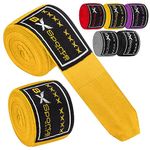 8Xsports Hand Wraps Boxing Inner Gloves for Boxing Wraps set - 4.5m Elasticated Thumb Loop Bandages Men Women Under Mitts Boxing Wrist Wraps Protection, Muay Thai MMA Kickboxing Martial Arts Training