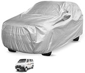 Auto Hub Maruti Eeco Car Cover with Mirror Pocket and Soft Cotton Lining,Waterproof Car Body Cover, Metallic Silver