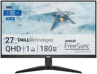 Dell G2725D Gaming Monitor - 27-inch QHD (2560x1440) up to 180 Hz, 2ms Response time, 99% RGB Display, DisplayPort/HDMI Connectivity, AMD FreeSync, Comfortview, Tilt Adjustable - Black