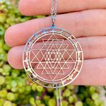 Sri Yantra Necklace Silver