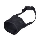 Coastal Best Fit™ Dog Muzzle – Large, Soft Mesh Muzzle for Anti Barking, Biting, Breathable Drinkable with Adjustable Loop, Black