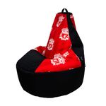Liverpool FC Large Bean Bag, Highback Gaming Bean Chair with Filling Included, Comfortable Football Lounging Chair for All Ages and Indoor and Outdoor Use