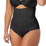 Flexees Maidenform Women's Shapewear Waist Nipper Firm Control, Black, Large