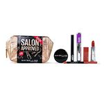 Maybelline Makeup Gift Set, Salon Approved: Lash Lift Mascara, Tattoo Eyeliner, Lipstick and Lip Liner Set For Her