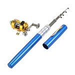 TERXA Telescopic Fishing Rod | Mini Portable Fishing Rod | Pocket Pen Fishing Rod | Fishing Accessories (Pack of 1,Multicolor)