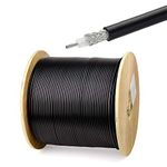 Superbat RG58 RF Coaxial Cable Low Loss 50 Ohm Coax Extension Cable 50 Feet (15m) for Radio Antenna Ham Radio etc