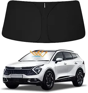 D-Lumina Windshield Sun Shade for 2023-Up Kia Sportage, Foldable Front Sun Visor Protector Blocks UV Rays, Kia Interior Accessories Pack & Unpack Easily