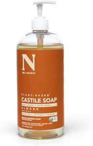 Dr. Natural Castile Liquid Soap - Multi-Use Body Wash, Shampoo and Face Wash - Hydrating Body Soap for Skin, Hair, Pets and Home - Almond - 32 oz.