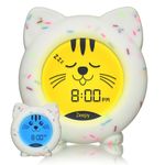 Zeepy Toddler Sleep Trainer Clock | USB Rechargeable Cute Kids Alarm Clock | Drop Proof Baby Night Light | Science-Backed Lighting for Peaceful Sleep and Ready to Wake Mornings - Kip the Kitty