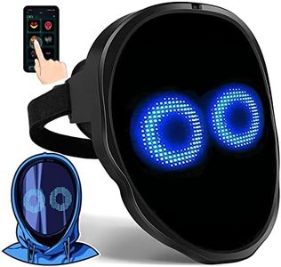 Face Transforming LED Mask with App Controlled - Programmable LED Halloween Mask Digital Luminous Mask for Costume Cosplay Party