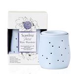 Belle Aroma ScenTrio Petite Wax Warmer - Compact Electric Ceramic Fragrance Warmer with Timer for Melts, No-Mess Fragrance Tarts®, and Fragrance or Essential Oils - Blue Gourd - Office, Spa and Home