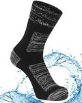 Agdkuvfhd Waterproof Neoprene Socks for Men Warm Quick Dry Outdoor Boot Socks for Camping Hiking Trekking Fishing (Black, Large)