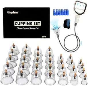 Cupluw Cupping Kit for Massage Therapy - 32 Cups Professional Chinese Cupping Set with Magnetics, Vacuum Cupping Therapy Set for Cellulite Reduction Muscle Pain Relief with Manual Pump