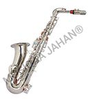 Music World MUSIQAA JAHAN Alto Saxophone Silver polish with Hard Case, Reeds, Belt with Pleasant Sound Quality and Pitch