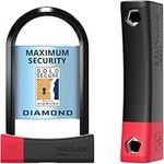 SeatyLock Mason Bike U Lock - Patented Heavy Duty Anti Theft Sold Secure Diamond Rated Bike ULock - High Security Bicycle Lock with Key for Electric and City Bikes (22CM)