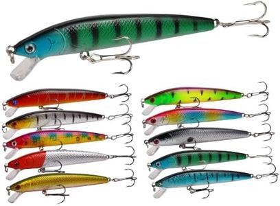 RAJry Fishing Lure Hard Bait Plastic Fishing Lures Length 12cm, per pcs 8 g Pack of 5 Pcs.(Note:-Any 5 Fishing Lures)