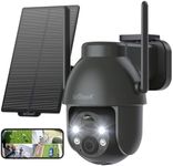 ieGeek Solar Security Cameras Wireless Outdoor, 360°PTZ 2.4G WiFi Camera System for Home Exterieur Surveillance, Battery Powered Cam with 2K Color Night Vision, Smart Siren, Motion Sensor, 2-Way Audio