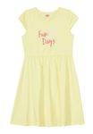 Amazon Brand - Jam & Honey Girls Cotton Printed Regular Fit Short Sleeve Above The Knee Dress, Multicolour, 8-9 Years