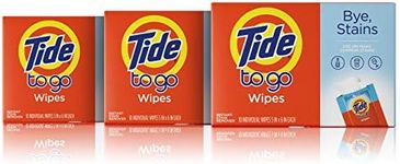 Tide To Go Stain Remover Wipes for Clothes, Instant Laundry Travel Stain & Spot Remover, 3 Pack, (30 Wipes Total)