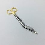 18cm Stainless steel Bandage Scissors golden color handle surgical instrument