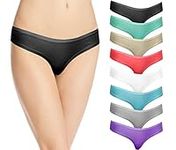 Cotton Whisper Women Fashion Thongs Underwear 8 Pack XL