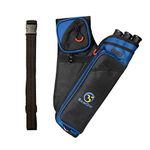 BowQier Archery Back Arrow Quiver Holder, Quiver for Archery Arrows, Tube Hip Quiver Waist Hanged Carry Bag - Adjustable Nylon Belt for Bow Hunting and Target Practicing for Youth and Adults (BU)