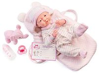 JC Toys 18791 The Newborn Baby Doll, pink