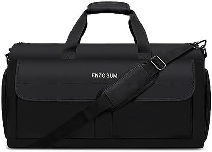 Borsa Porta Abiti da Viaggio Borsa per Abito con Tracolla e Scomparto per le Scarpe, Borsone da Viaggio Impermeabile per Matrimoni o Viaggi D'affari, Borsa per Abiti Grande - Nero