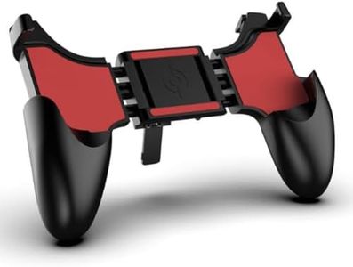 Mobile Game Controller, Low Latency Folding Gaming Joystick Fine Grind Arenaceous Handle Holder, Ergonomic Shooter Trigger Mobile Cell Phone Gamepad for PUBG