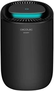 Cecotec Deshumidificador Eléctrico Silencioso BigDry 2000 Light Black. 23W, Bajo Consumo, 300 ml/día, Depósito extraíble de 0,6 litros, Cobertura hasta 20m2, Negro