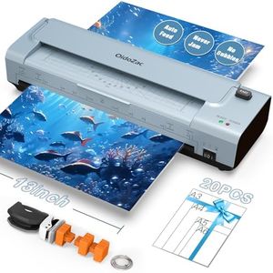 OidoZac 13 Inch Laminator Machine with 20 Laminating Sheets, 11x17 Hot & Cold laminator for Teachers 10 in 1 with Auto Paper Feed, Never Jam Technology Personal Laminator for Home Office School