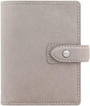Filofax Malden Organizer, Pocket Size, Stone - Tactile, Full Grain Buffalo Leather, Six Rings, with Cotton Cream Week-to-View Calendar Diary, Multilingual, 2024 (C025812-24)
