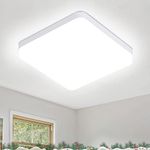 ASHUAQI LED Ceiling Light, 36W 5000K Cool White Kitchen Lights Ceiling, 4600LM Square Ceiling Lights for Bedroom, Hallway, Office, Utility Room, Toilet, Porch, Corridor, Balcony