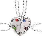 Best Friend Necklaces for 3/4 BFF Pendant Necklace Heart Puzzle Matching Necklace Forever and Ever Friendship Necklace Set Jewelry Gift for Sister Women Girls Teen