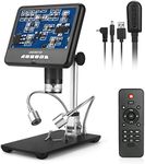 Andonstar AD207 Digital Microscope with 7-inch LCD Screen, PCB Soldering Tool and Phone Repair Instrument with 200X Magnification