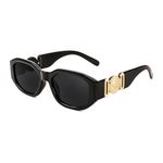 FEISEDY Small Square Sunglasses for Women Men Vintage Trendy Irregular Sunglasses B2322