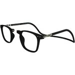 CliC Magnetic Reading Glasses, Manhattan, Matte Black, Diopter 2.00