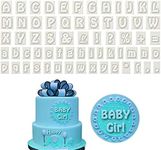 MARHABA TRADERS 64 Pcs Mini Plastic Alphabet Cookie Cutter Set - Upper & Lowercase Letter Stamps, 0.5 Inch