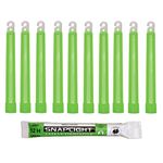 Cyalume SnapLight Green Glow Sticks – 6 Inch Industrial Grade, Ultra Bright Light Sticks with 12 Hour Duration (Pack of 10)